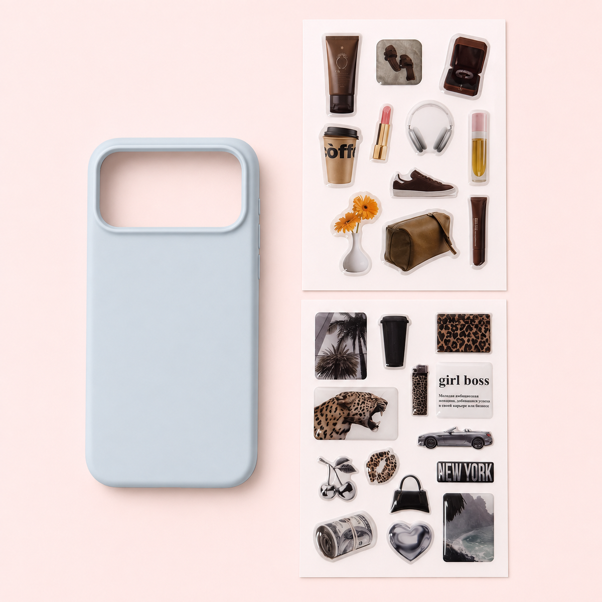 Phone Case & Sticker Set for iPhone 17 Pro Max shown from another angle