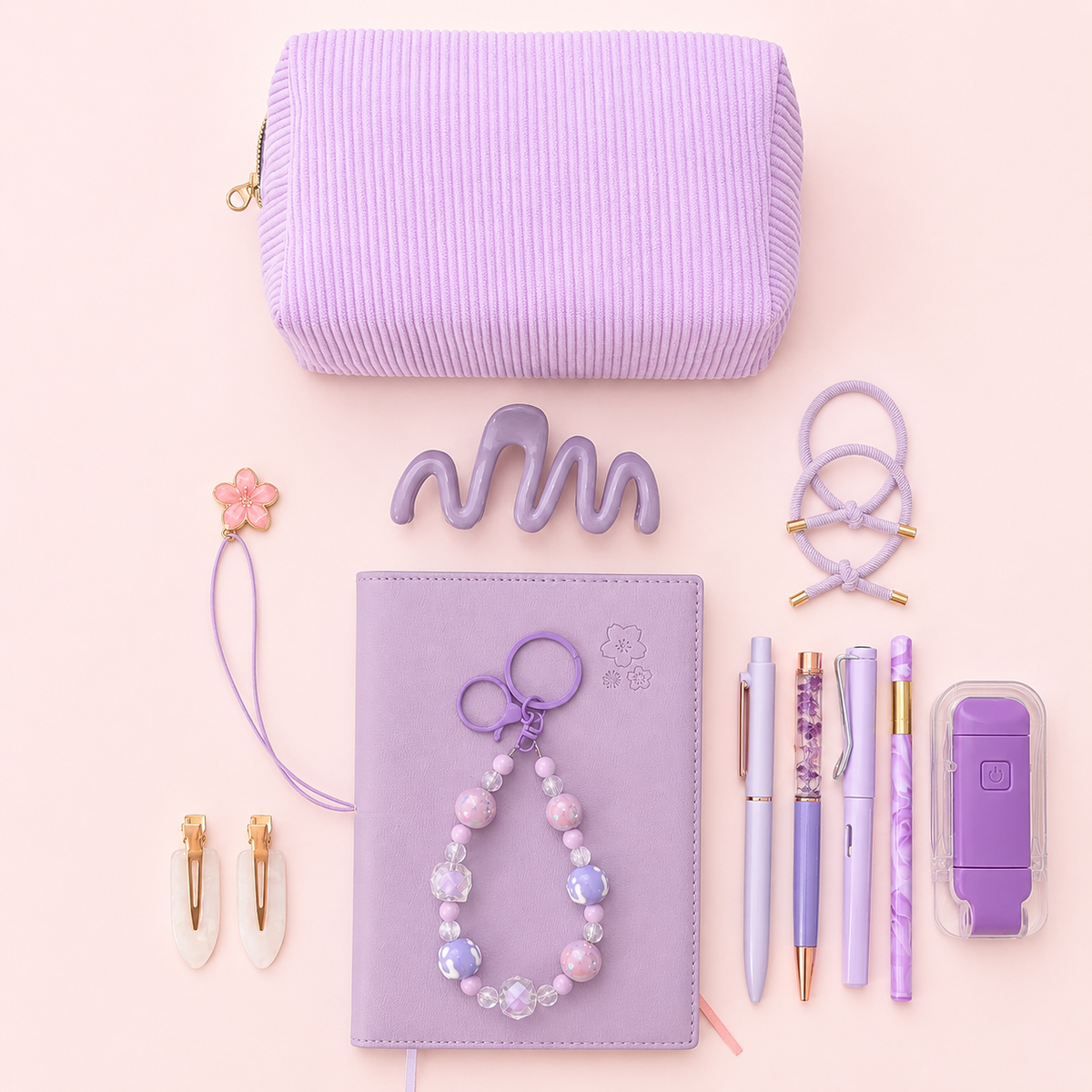 Lavanda Beaded Charm Set by KISS KISS MEOW