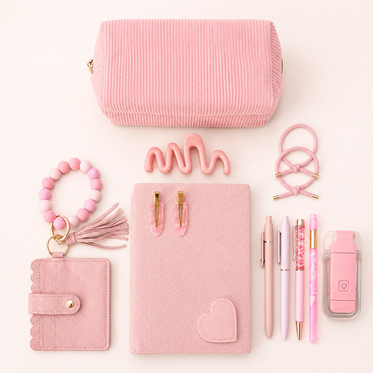 Pink Monochrome Beaded Charm Set product details