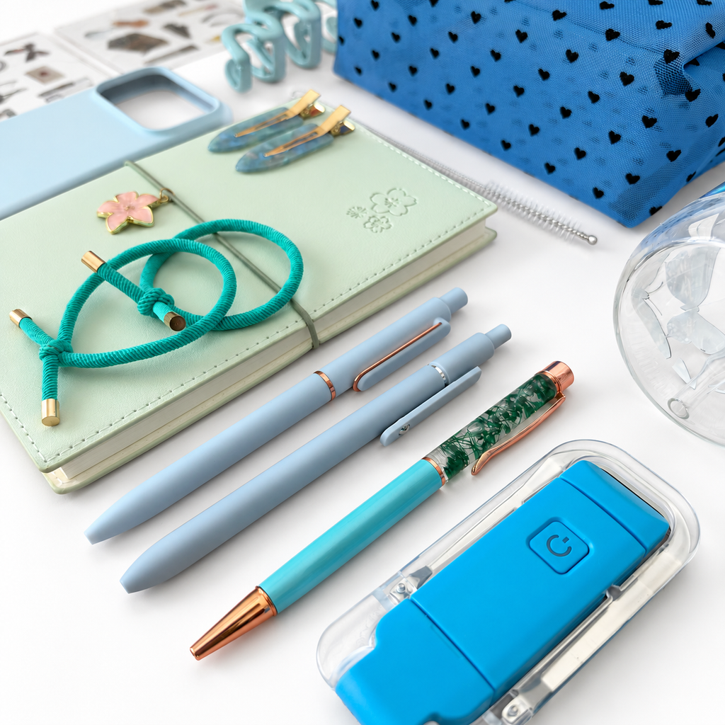 Blue Butterfly Tumbler Gift Set details