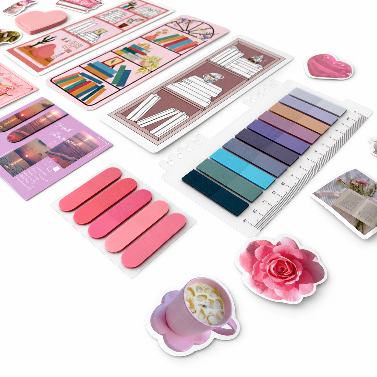 Pink Reading Nook Bookmark Gift Set for Book Lovers