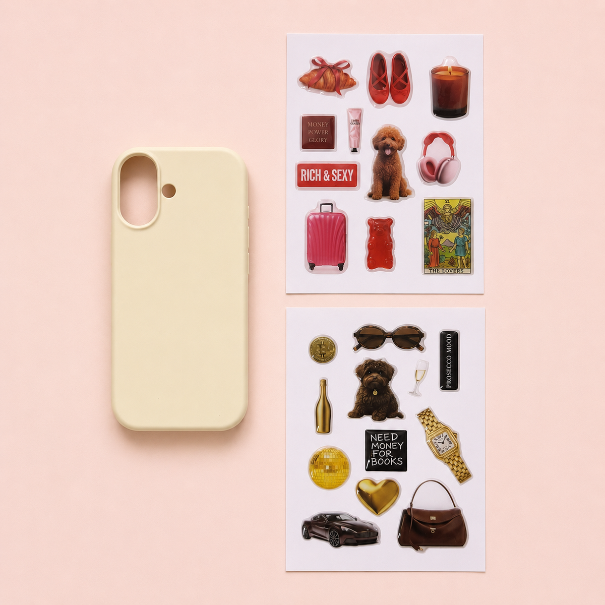 Phone Case & Sticker Set for iPhone 17 shown from another angle