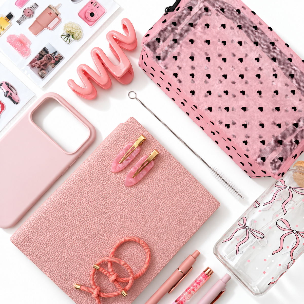 Pink Bow Tumbler Gift Set