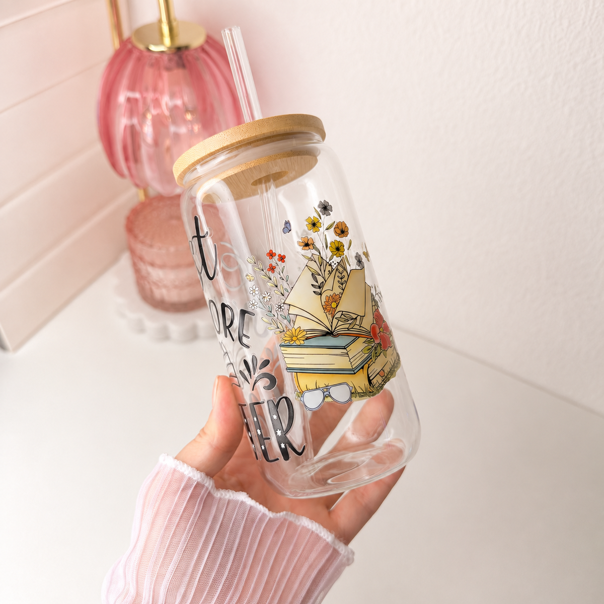 One More Chapter Glass Cup product details