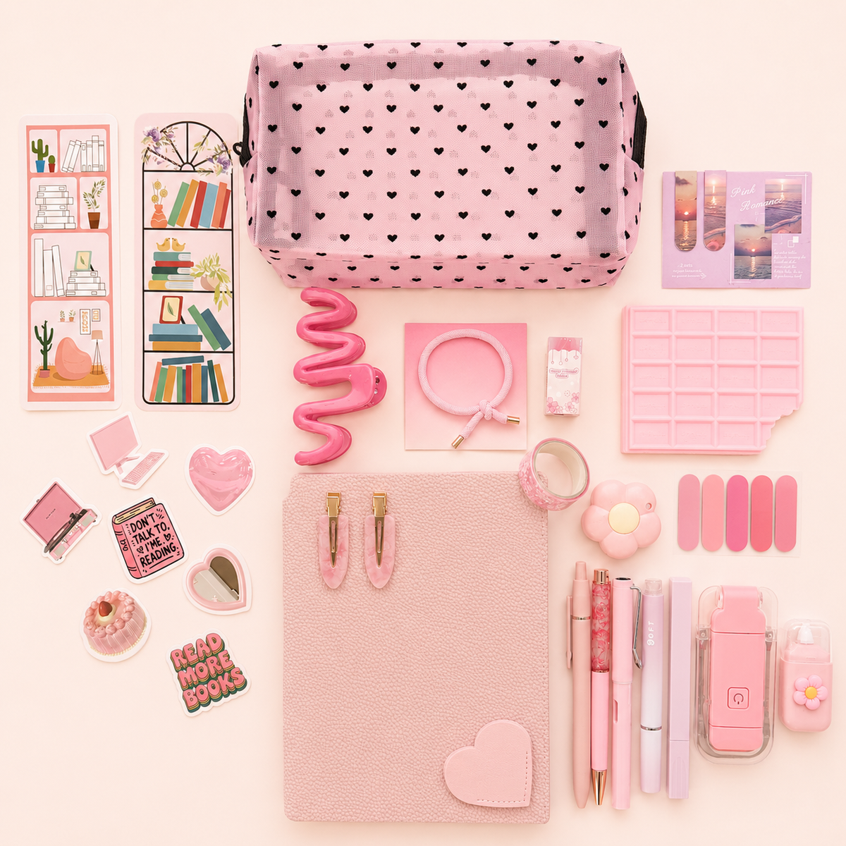 Pink Stationery Set shown from another angle