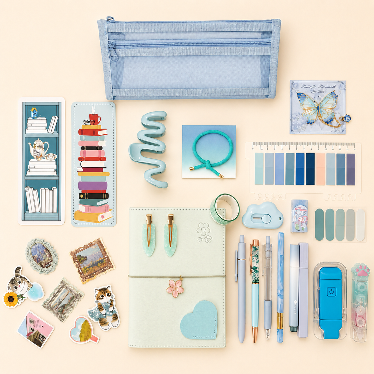 Blue Stationery set by KISS KISS MEOW