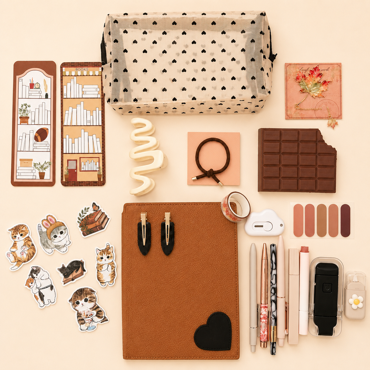 Brown Stationery Set by KISS KISS MEOW