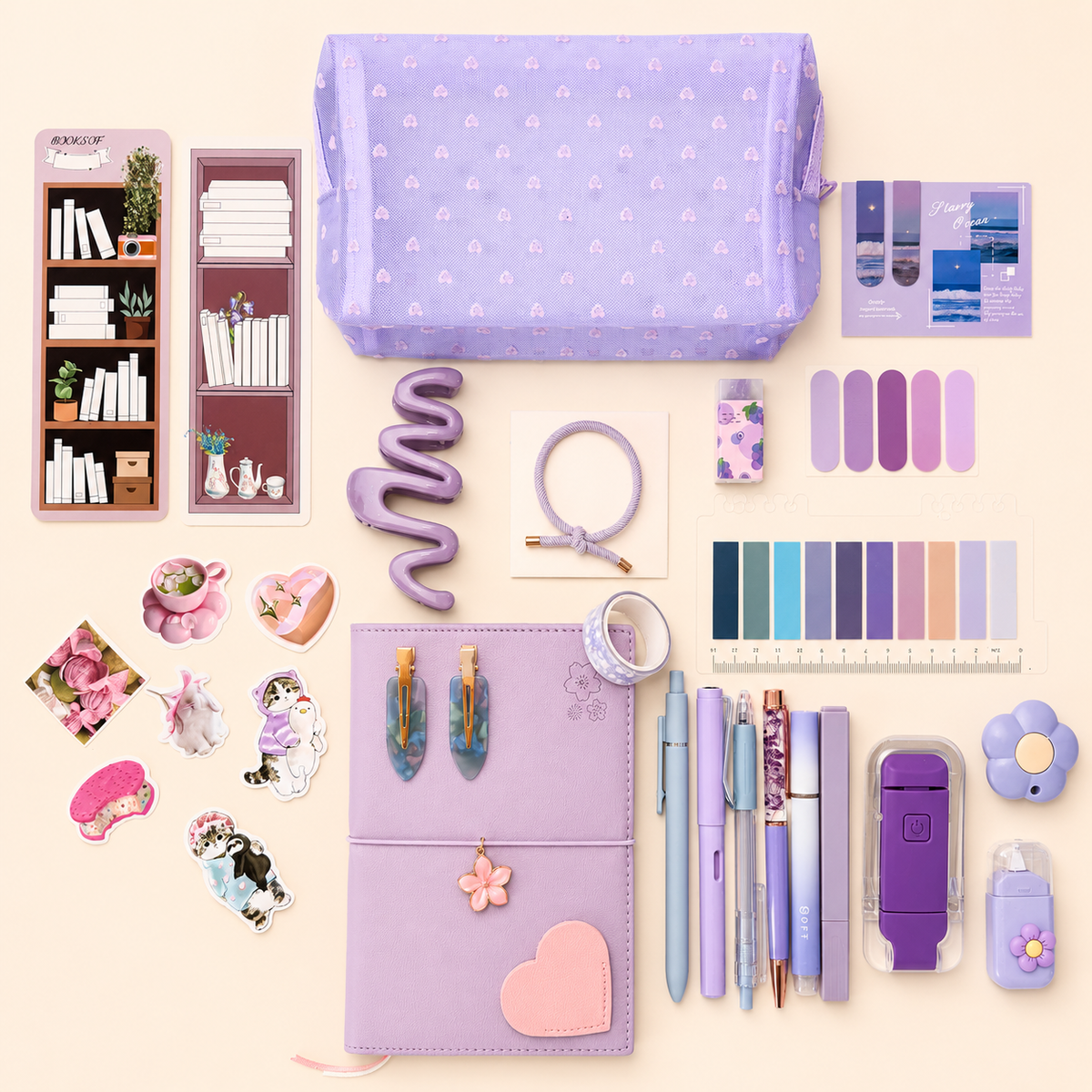 Lavanda Stationery Set shown from another angle