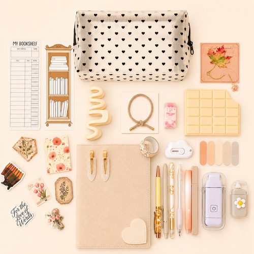 Beige Stationery Set shown from another angle