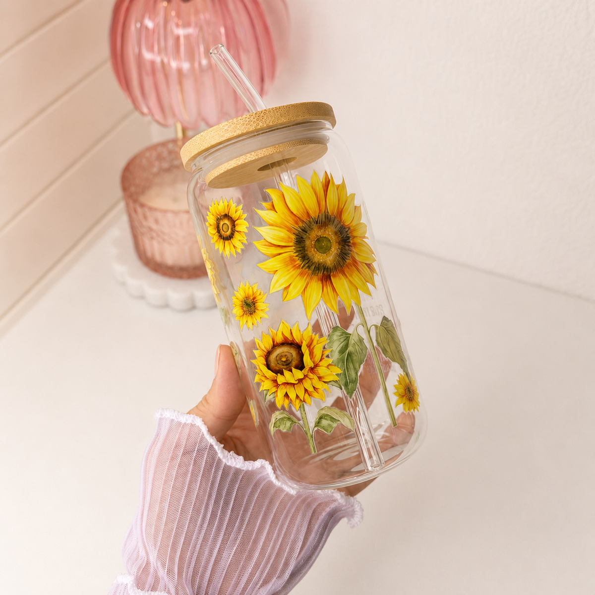 Sunflower “My Recipe” Glass Cup product image 4