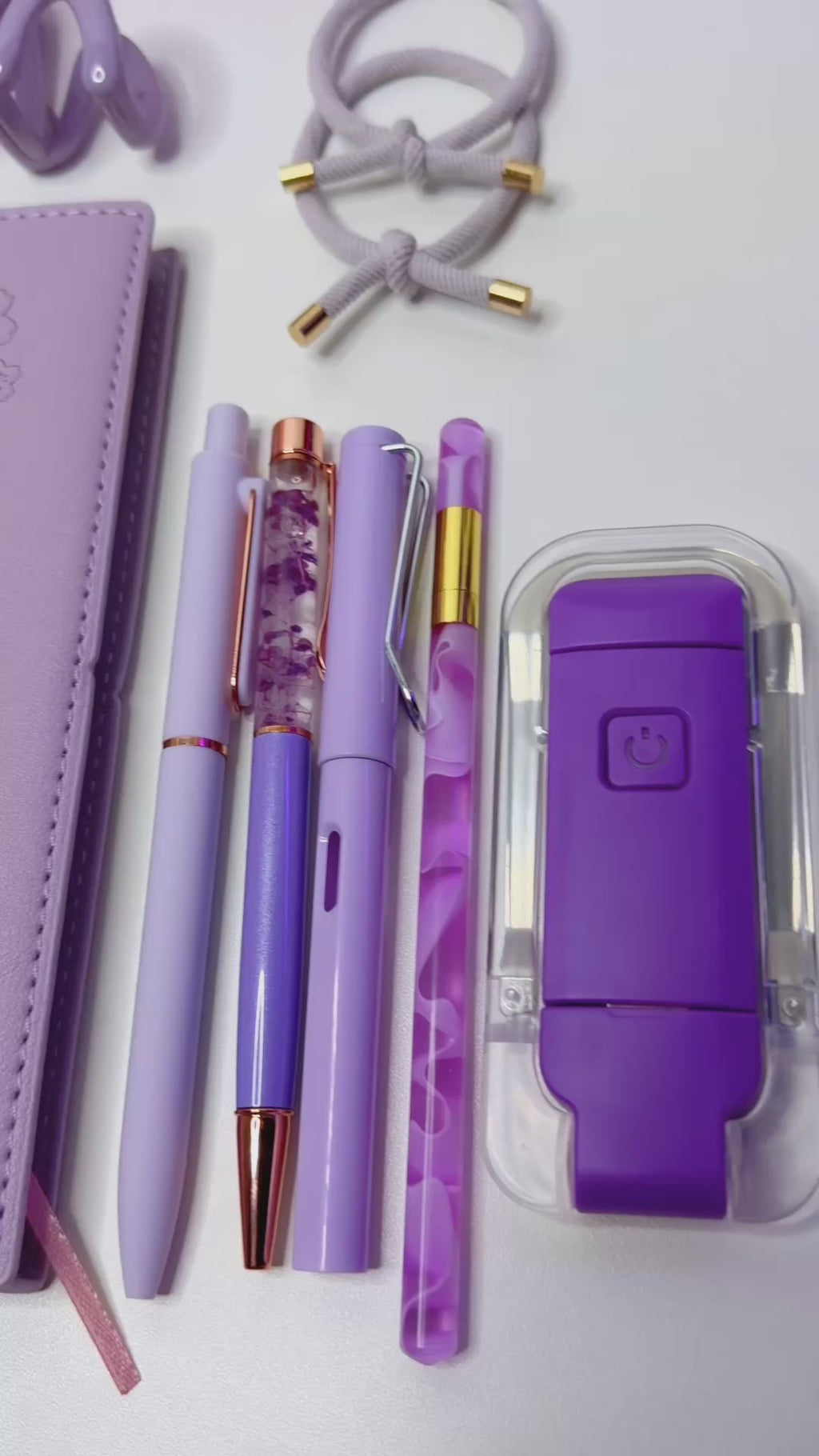 Lavanda Crystal Bear Charm Set