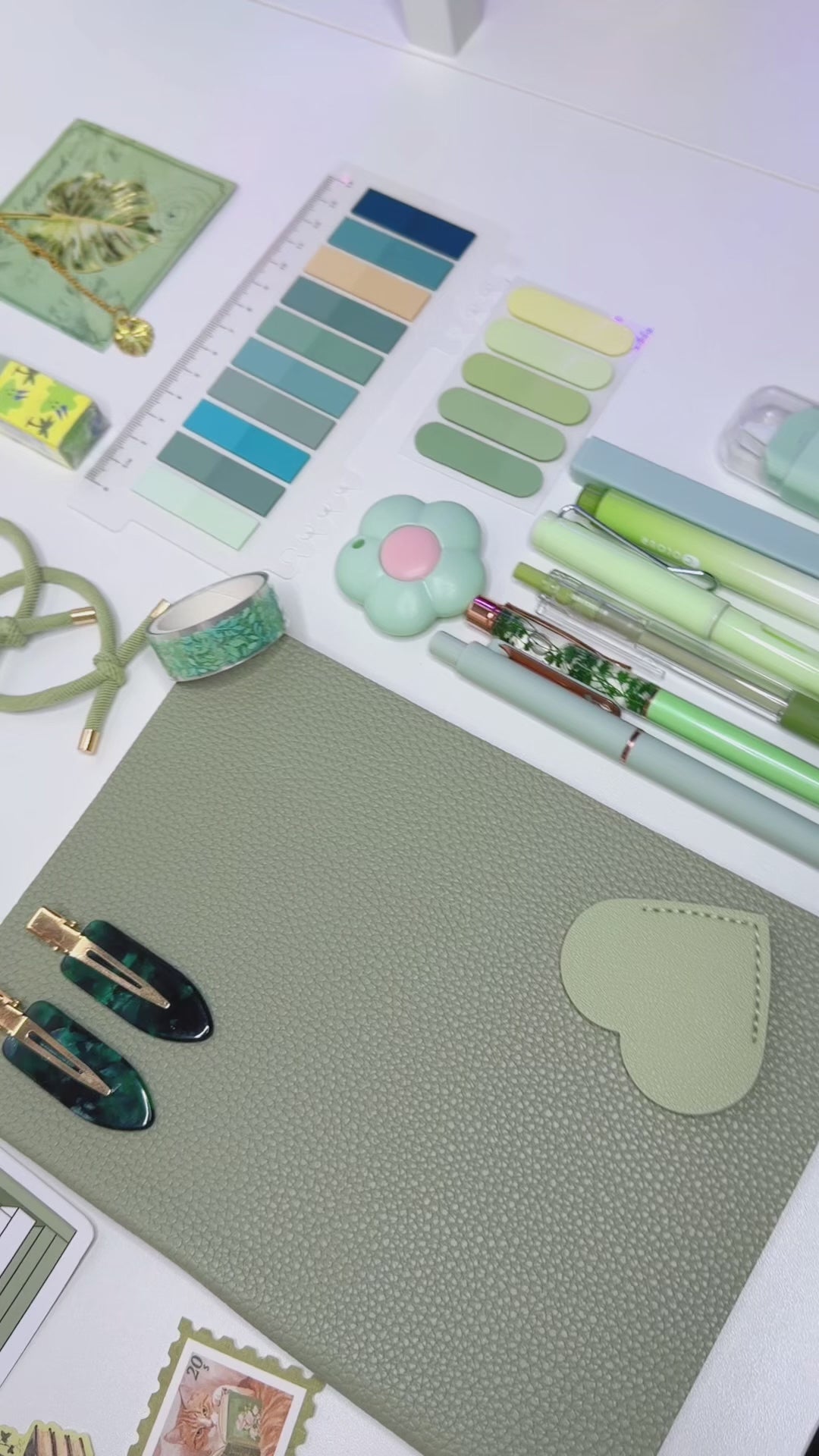 Green Stationery set