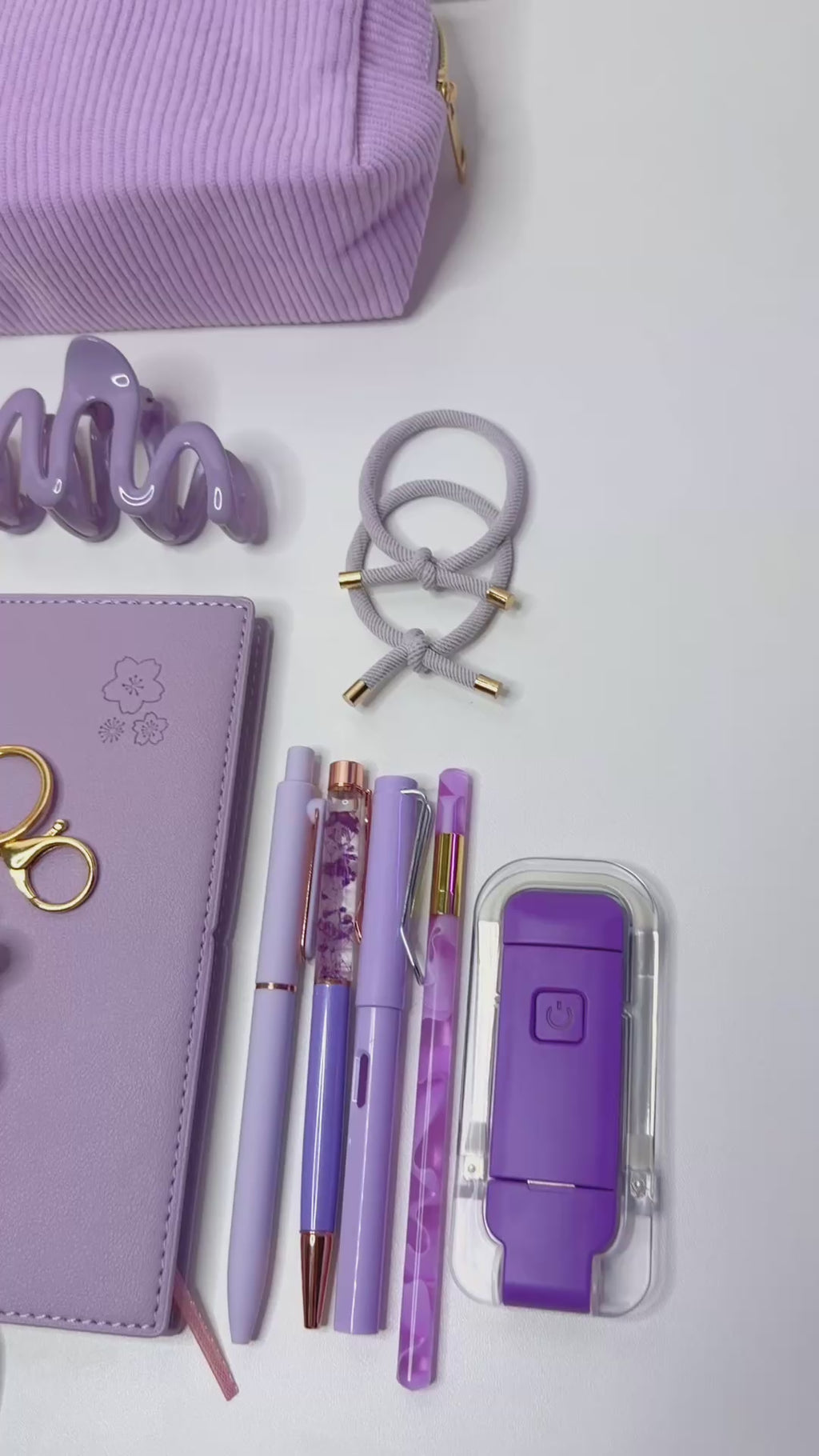 Lavanda Crystal Bear Charm Set