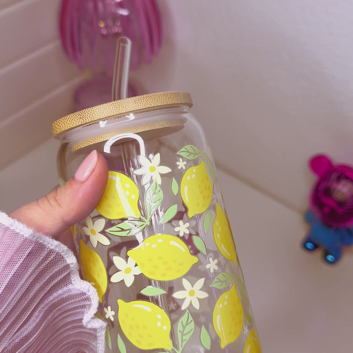 Lemon Blossom Glass Cup